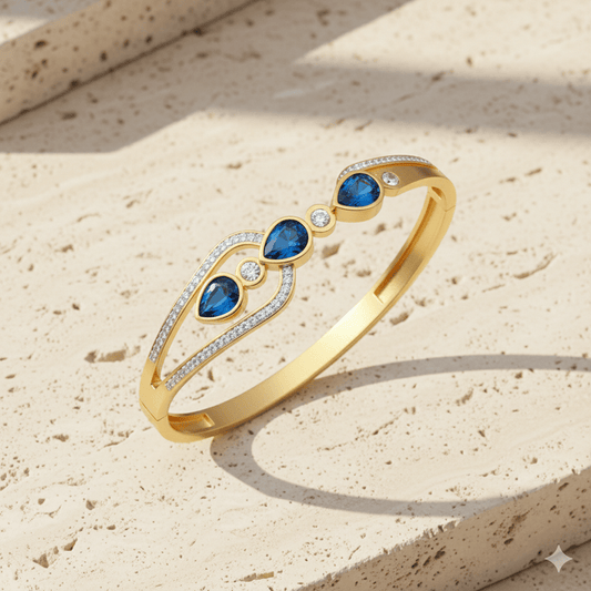 Anti Tarnish Fancy Diamond Bangle Bracelet