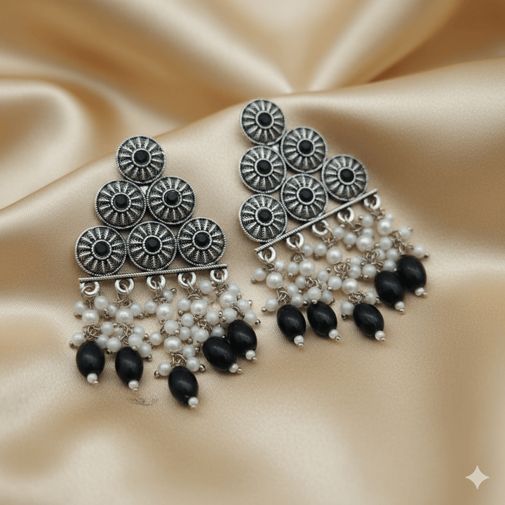 Oxidised Trendy Statement Earring