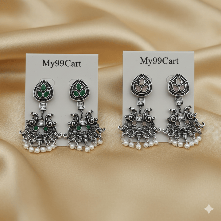 Oxidised Trendy Statement Earring