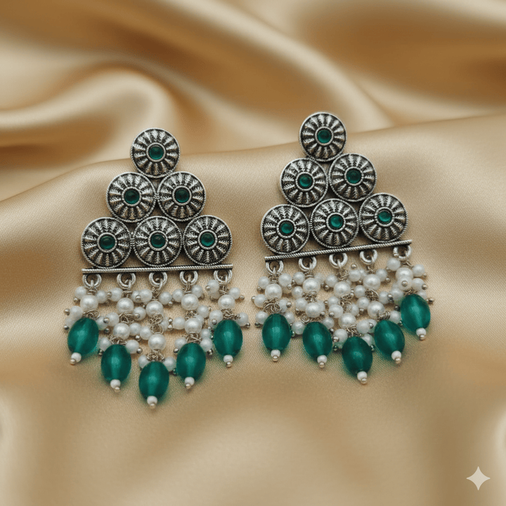 Oxidised Trendy Statement Earring