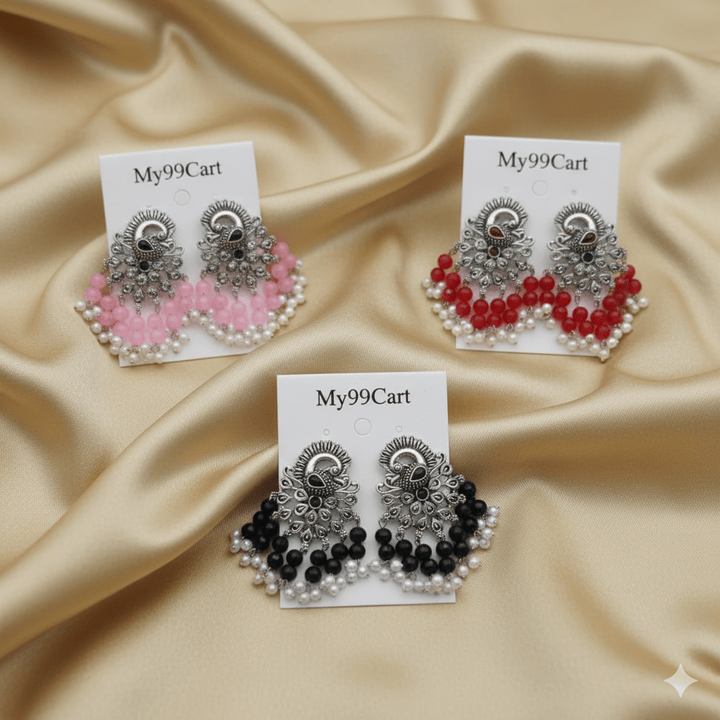 Oxidised Trendy Statement Earring