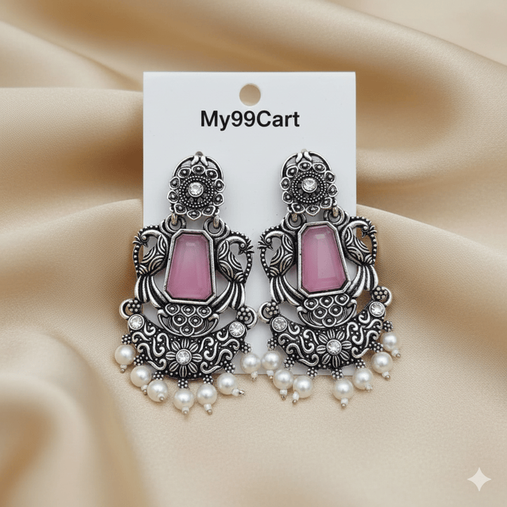 Oxidised Trendy Statement Earring