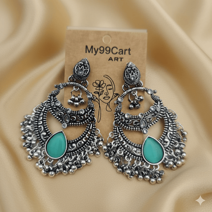 Oxidised Trendy Statement Earring