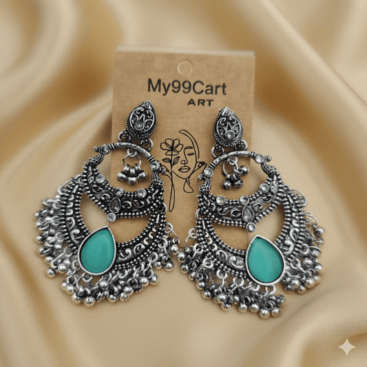 Oxidised Trendy Statement Earring