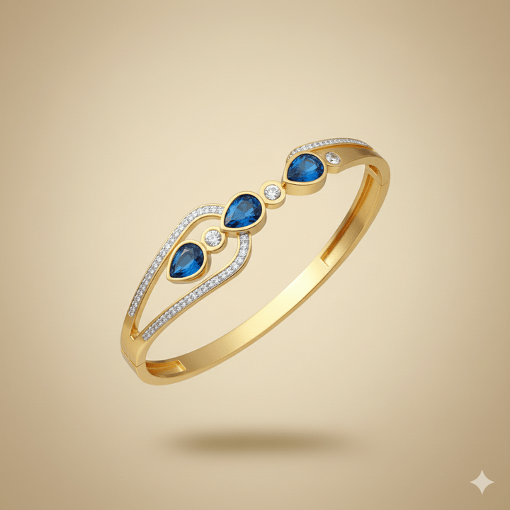 Anti Tarnish Fancy Diamond Bangle Bracelet