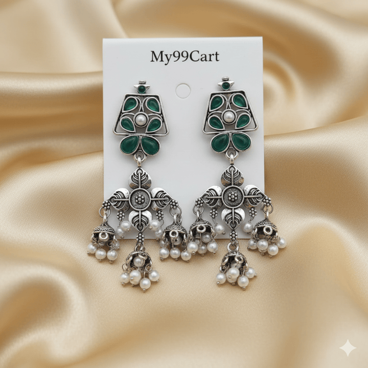 Oxidised Trendy Statement Earring