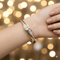 Anti Tarnish Fancy Duel Snake Bangle Bracelet