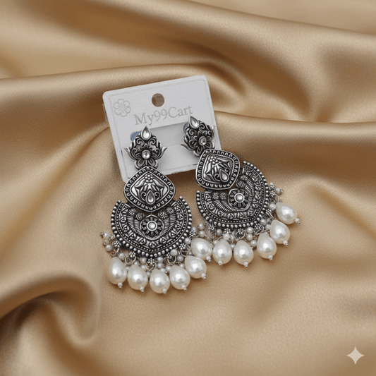 Oxidised Trendy Statement Earring