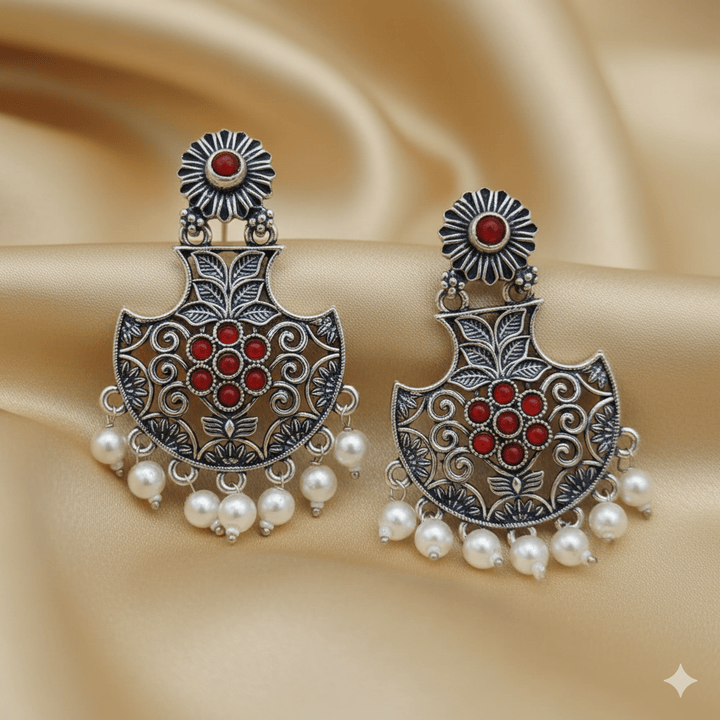 Oxidised Trendy Statement Earring