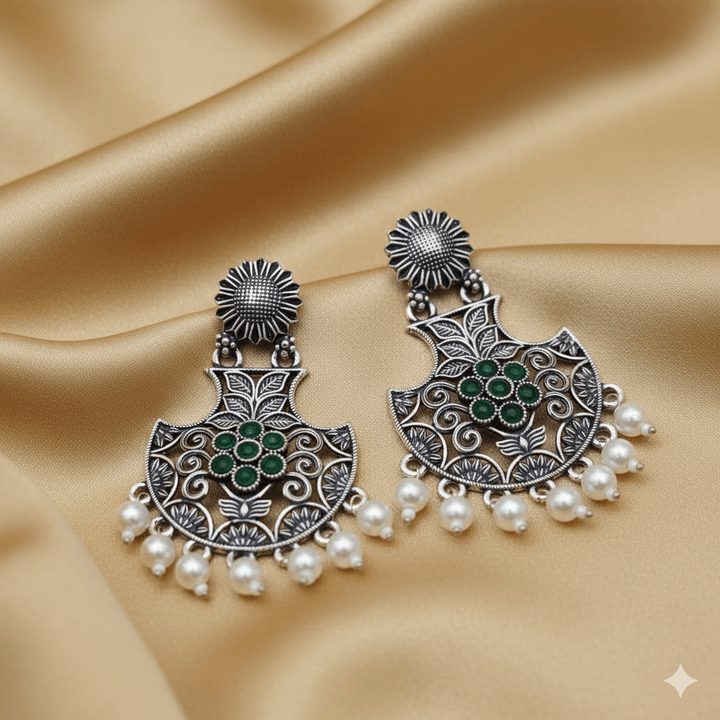 Oxidised Trendy Statement Earring