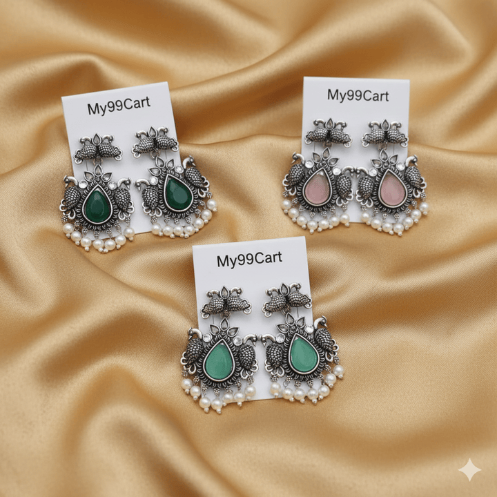 Oxidised Trendy Statement Earring