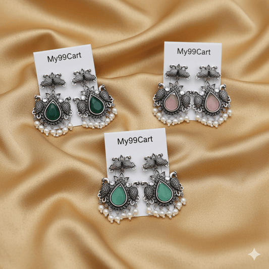 Oxidised Trendy Statement Earring