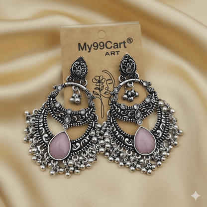 Oxidised Trendy Statement Earring