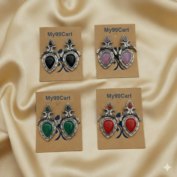 Oxidised Trendy Statement Earring