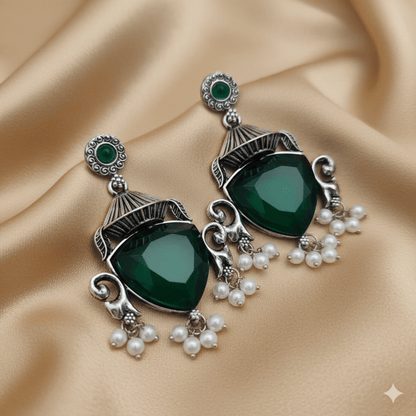 Oxidised Trendy Statement Earring