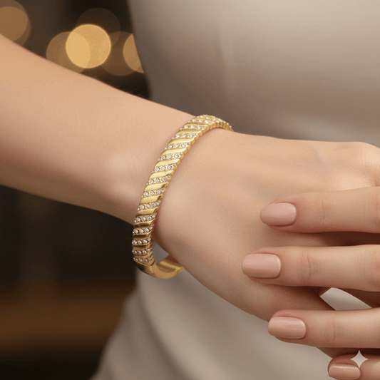 Anti Tarnish Fancy Bangle Bracelet