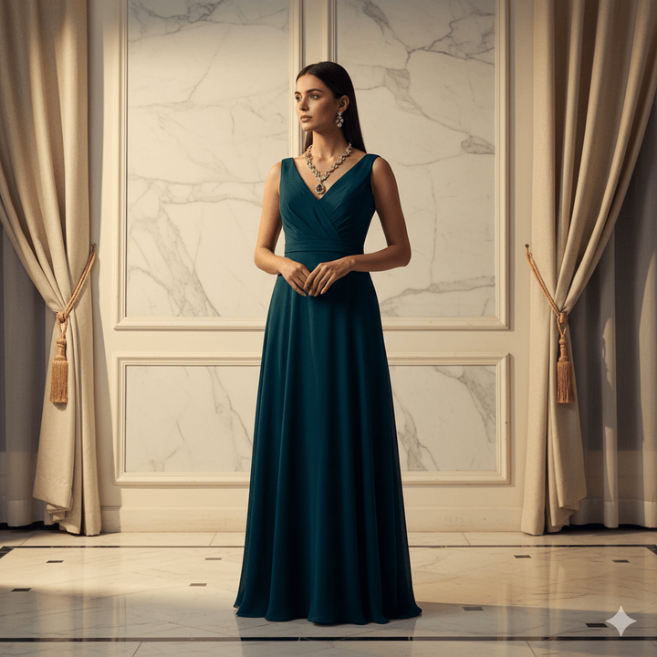 Elegant American Diamond Leaf Styled Jewelry Set