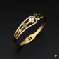 Anti Tarnish Fancy Clover Bangle Bracelet