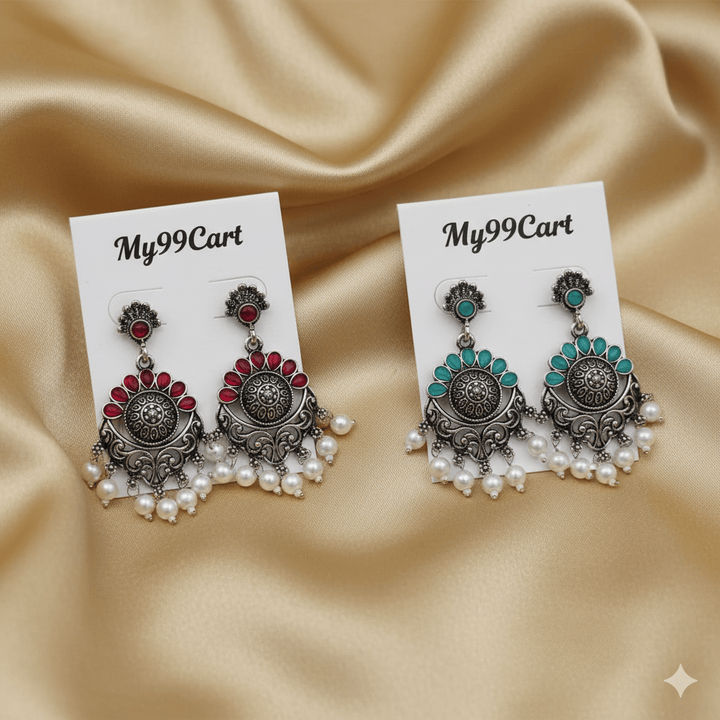 Oxidised Trendy Statement Earring
