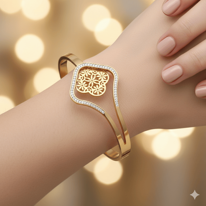 Anti Tarnish trendy Diamond Bangle Bracelet