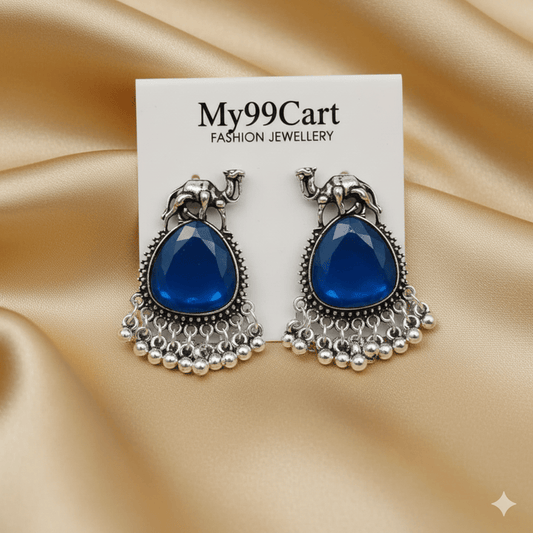 Oxidised Trendy Statement Earring