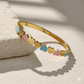 Anti Tarnish Little Colourful Hearts Bangle Bracelet