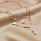 Anti Tarnish Double Layer Butterfly Pendant Chain Necklace