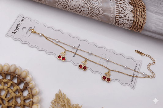 Anti Tarnish Cherry Bracelet