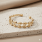 Gold Polished Fancy Bangle Bracelet