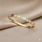 Anti Tarnish Little Colourful Hearts Bangle Bracelet