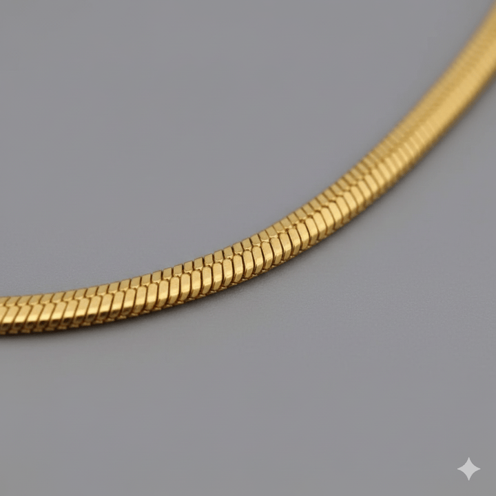Anti Tarnish Plain Snake Chain Necklace