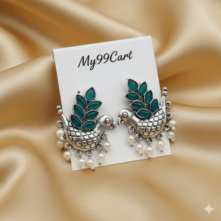 Oxidised Trendy Statement Earring