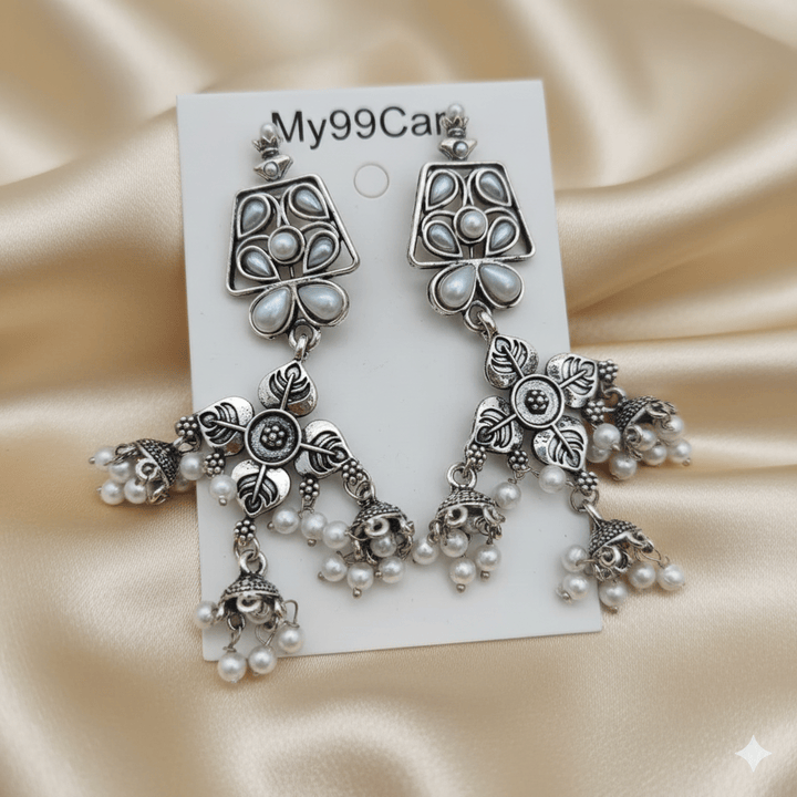 Oxidised Trendy Statement Earring