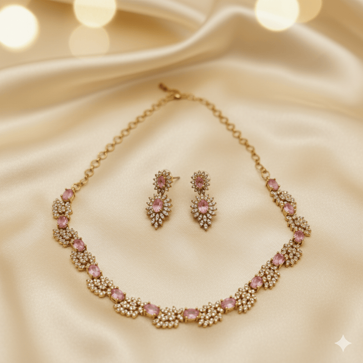 Radiant American Diamond Jewelry Set