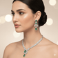 Elegant American Diamond Green Stone Jewelry Set