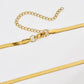 Anti Tarnish Gold Flat Snake Chain