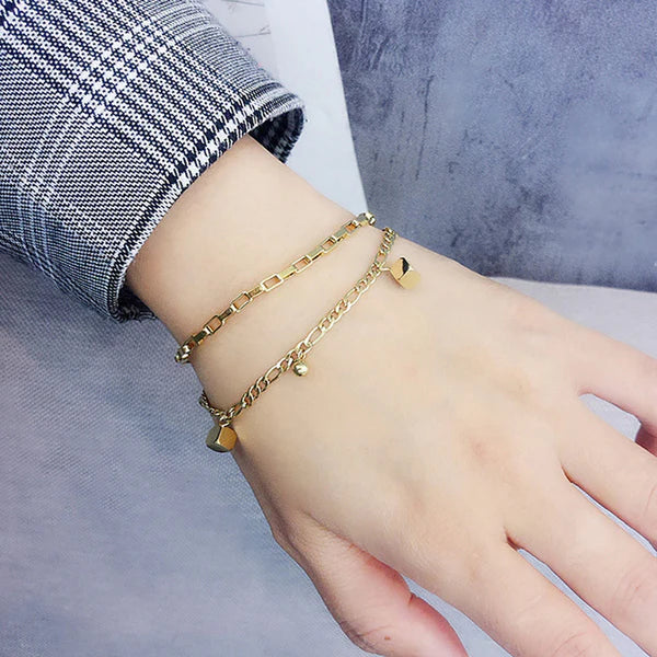 Anti Tarnish Charm Chain Bracelet