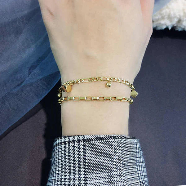 Anti Tarnish Charm Chain Bracelet