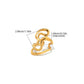 Gold Plated Anti Tarnish Stainless Steel Elegant Irregular Contemporary Ring