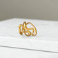 Gold Plated Anti Tarnish Stainless Steel Elegant Irregular Contemporary Ring