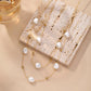 Anti Tarnish Elegant Pearl Double Layer Chain Necklace