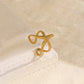 Gold Plated Anti Tarnish Stainless Steel Star Themed Contemporary Ring
