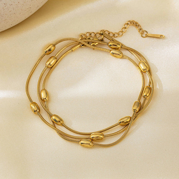Anti Tarnish Beads Chain Bracelet