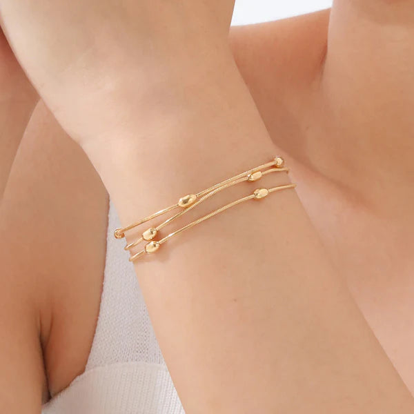Anti Tarnish Beads Chain Bracelet