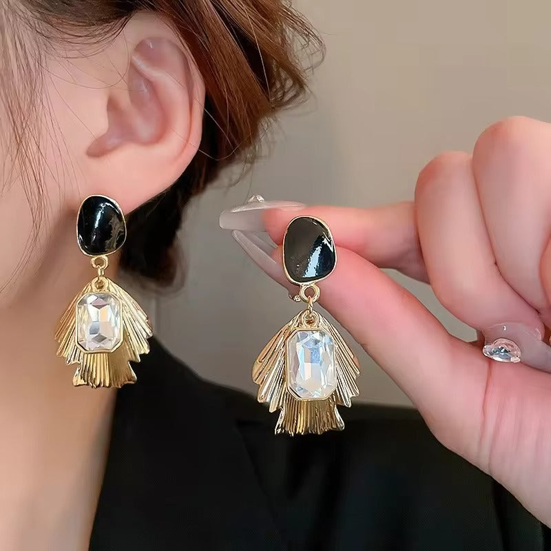 Gold Plated Crytal Earrings