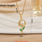 Anti Tarnish Zircon Sunflower Pendant Necklace
