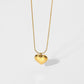 Anti Tarnish Classic Heart Chain Necklace