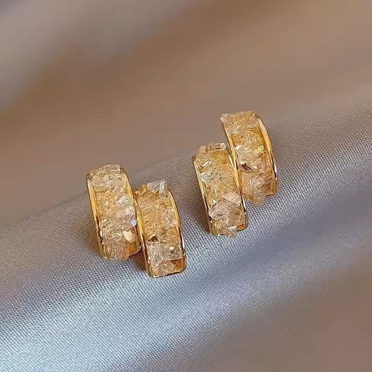 Trendy Stone Stud Earrings