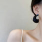 Trendy Drop Pearl Diamond Earrings