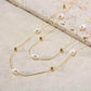 Anti Tarnish Double Layer Pearl Chain Necklace